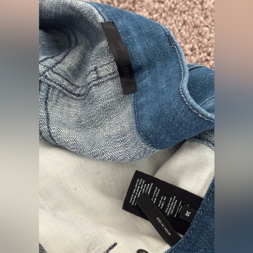 Helmut Lang Dark And Light Blue Patchwork Jeans - image 5